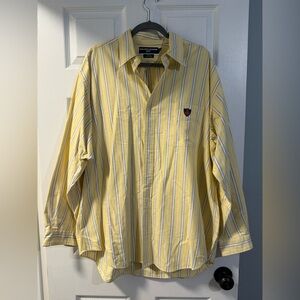 Ralph Lauren Golf - Men's - Yellow and White Striped Shirt - XL